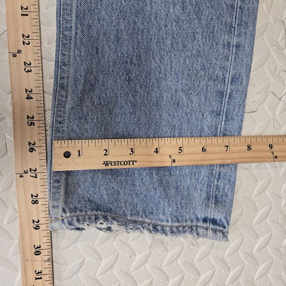 Agolde 90's Jeans Womens 27 High Rise Straight Leg Crop Distressed Busted Knee - Picture 14 of 14